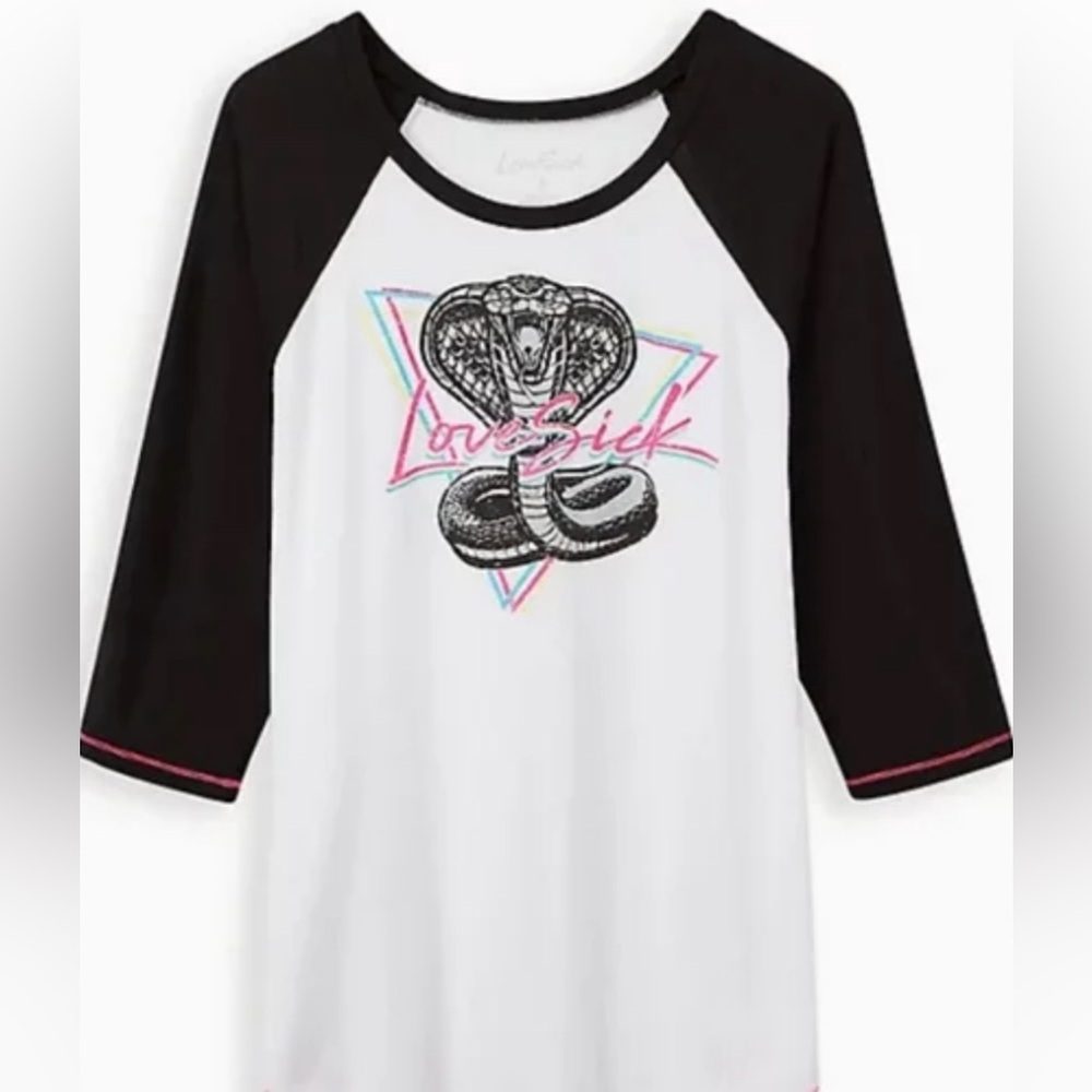 Torrid lovesick baseball tee